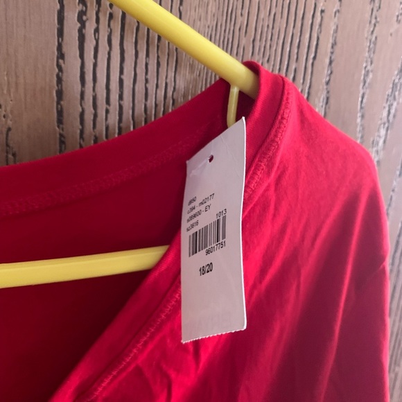 NWT Lane Bryant Bold Red Long Sleeve Tee - Picture 2 of 5